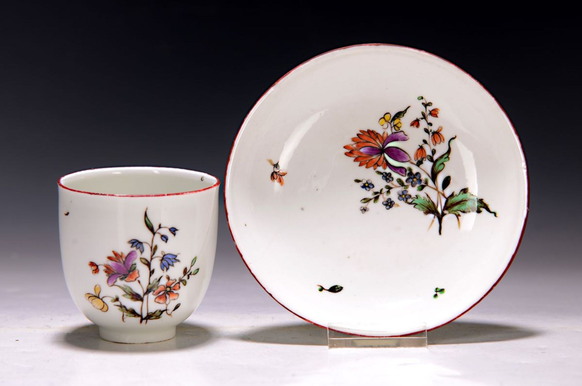 Tasse mit Untertasse, Frankenthal, um 1759-1762,