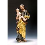 Heiligenfigur, Barock, 18. Jh., heiliger Josef mit dem