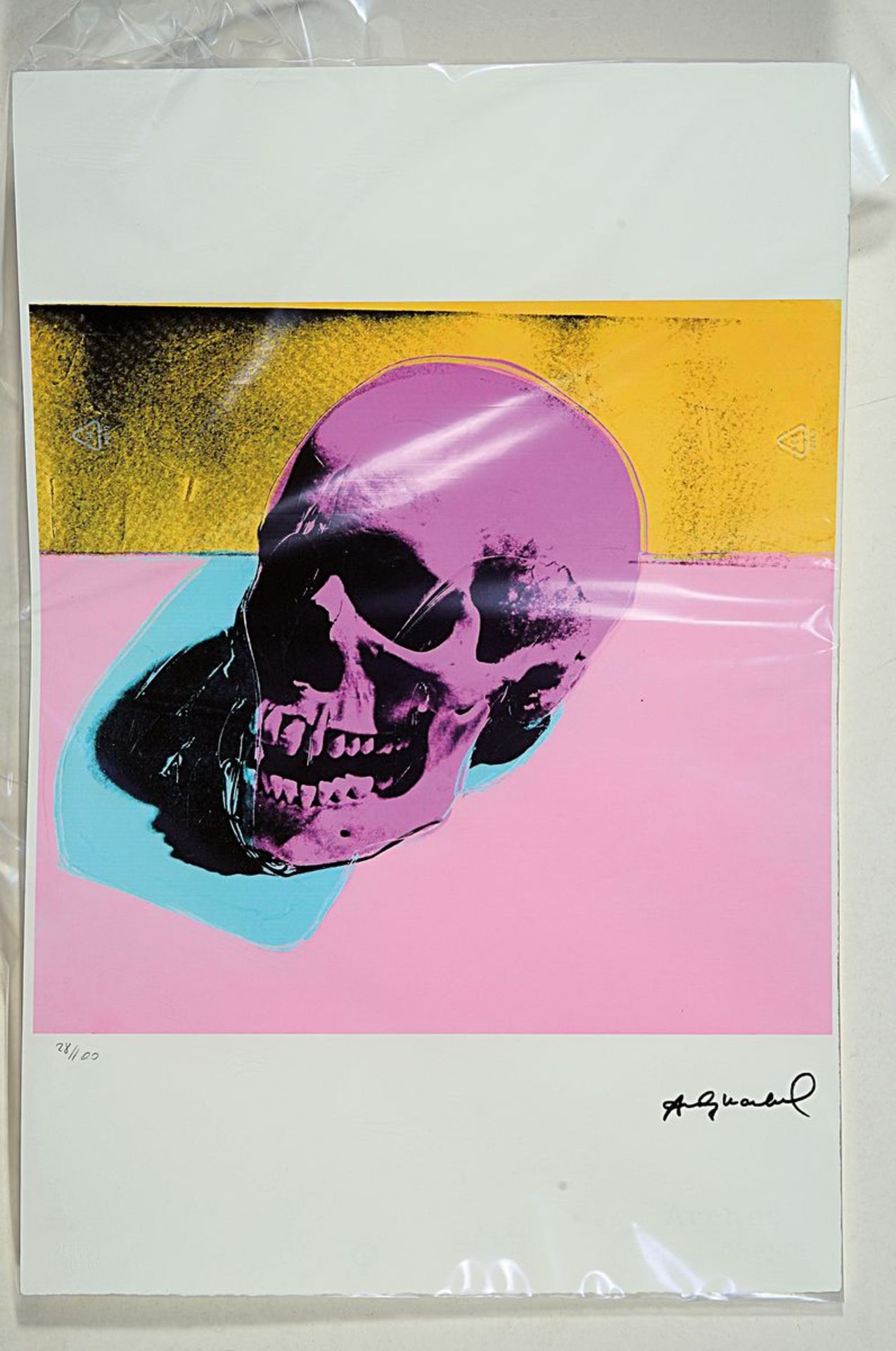 Nach Andy Warhol (1928-1987), Lithographie, 'Skull' - Bild 3 aus 3