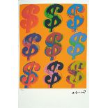 Nach Andy Warhol (1928-1987), Lithographie,'Dollar Sign