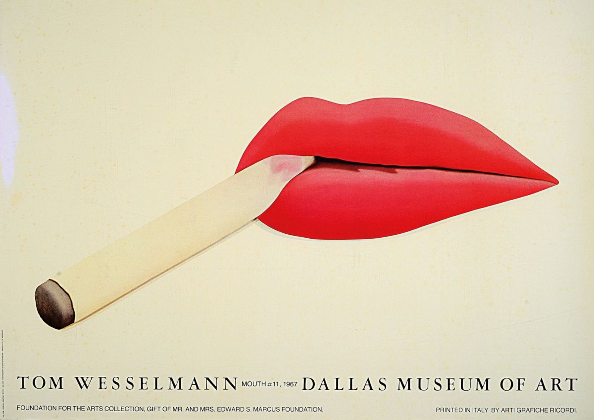 Tom Wesselmann, 1931-2004, Lithographie, 'Mouth Nr.11'