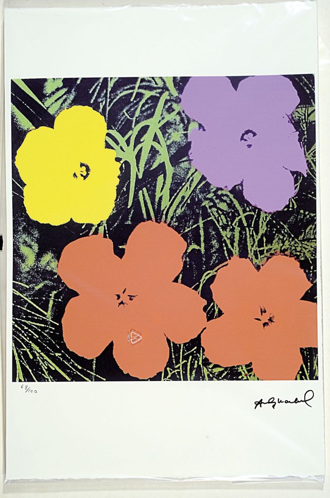 Nach Andy Warhol (1928-1987), Lithographie, 'Flowers 67' - Bild 3 aus 3