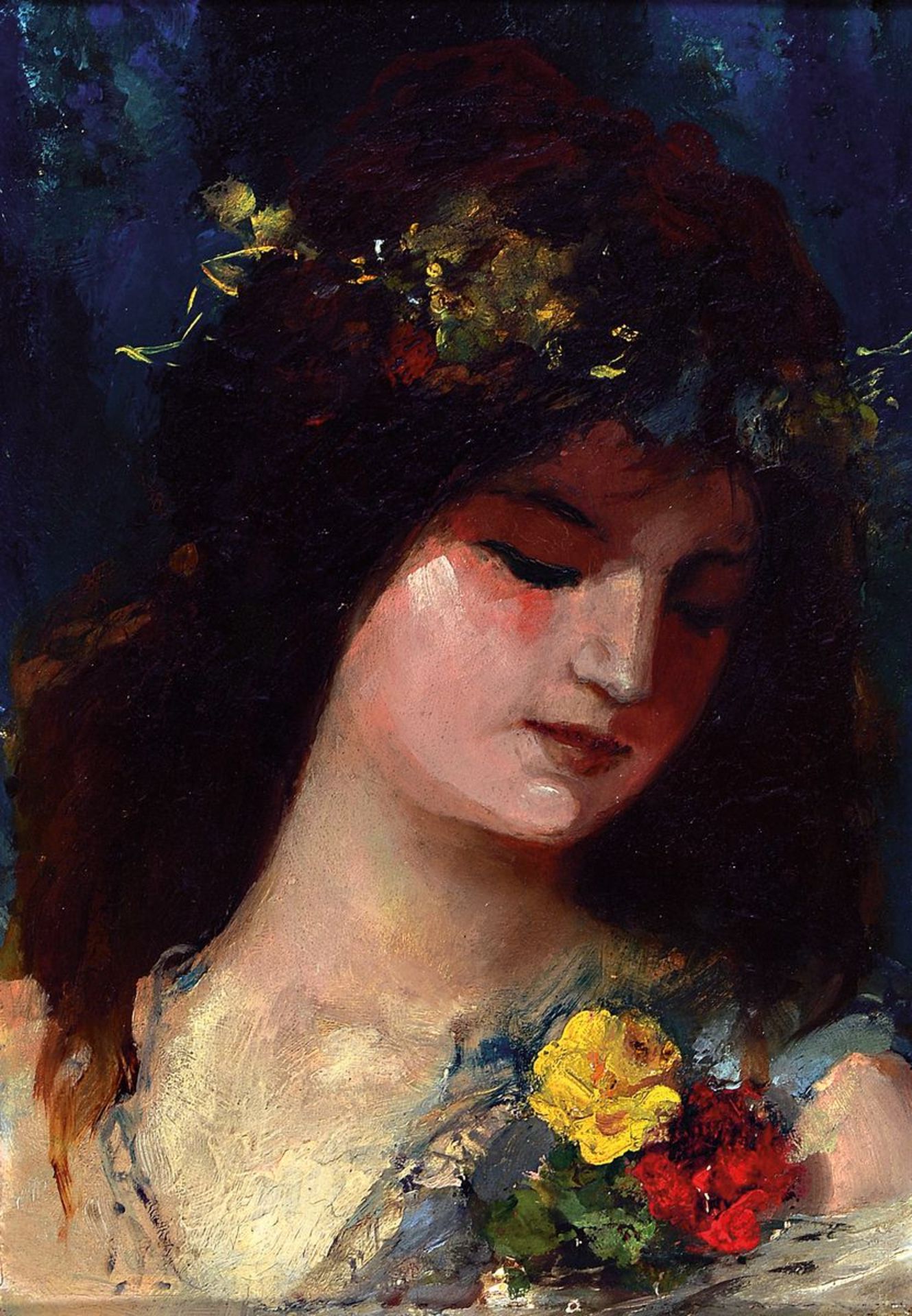 Unbekannter Künstler, um 1900, , Porträt einer jungen Frau