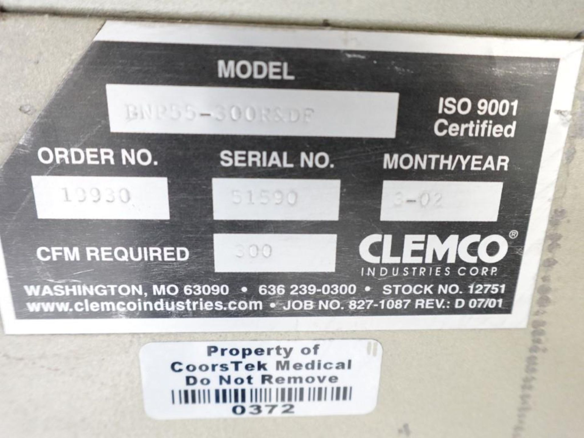 Clemco Industries BNP55-300R&DF Media Blast Cabinet  - Image 5 of 5