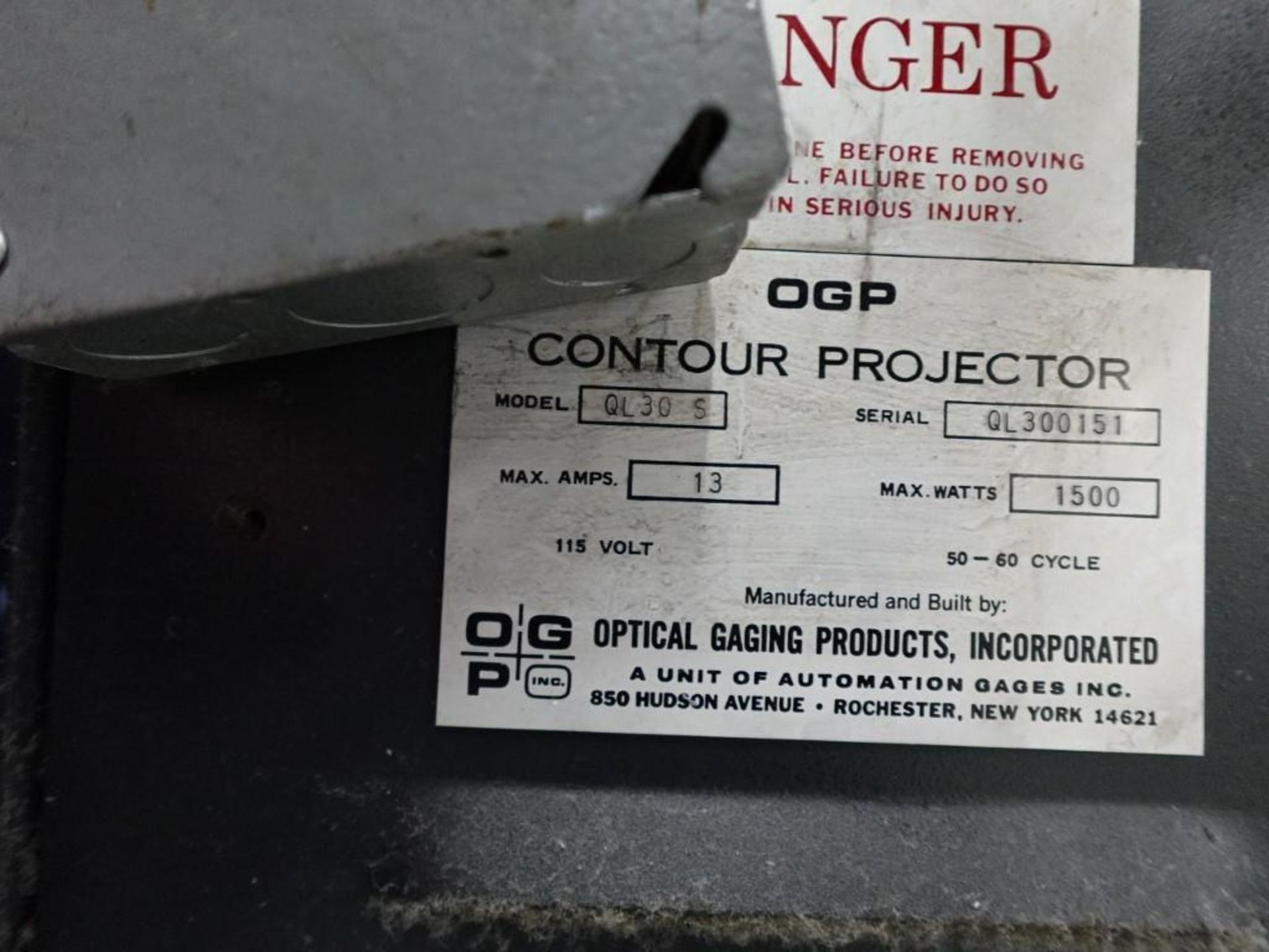 OGP QL-30 Ultra High Capacity Optical Comparator, Screen Diameter: 30 ...