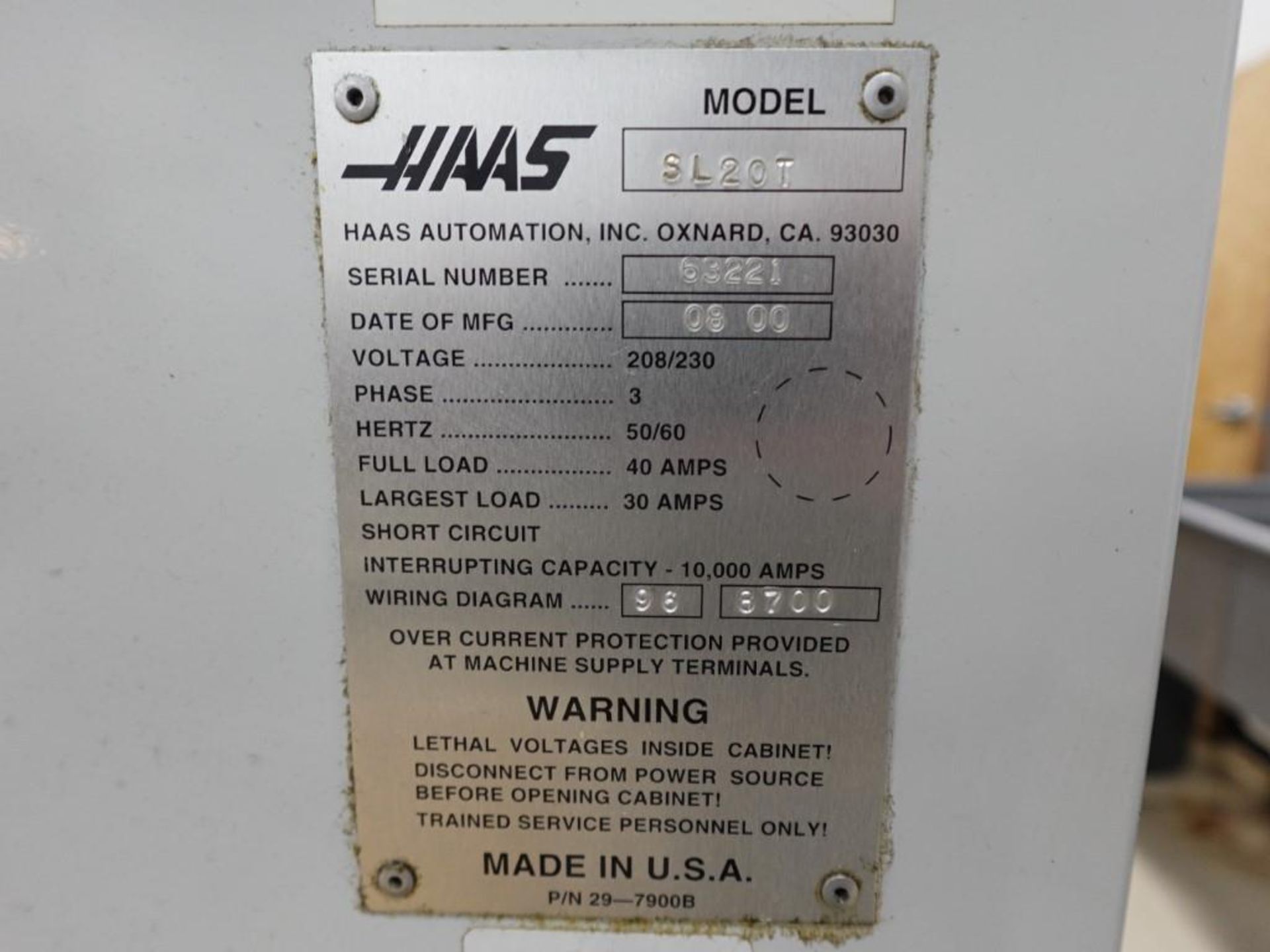 Haas SL20T CNC Lathe - Image 4 of 10