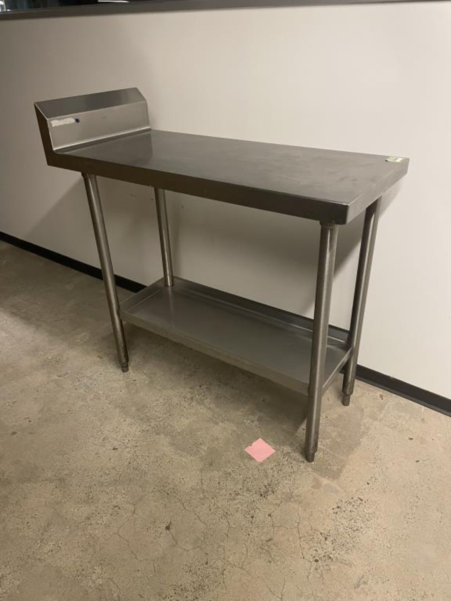 S.S Table w/ Back Splash 18"W x 42"D