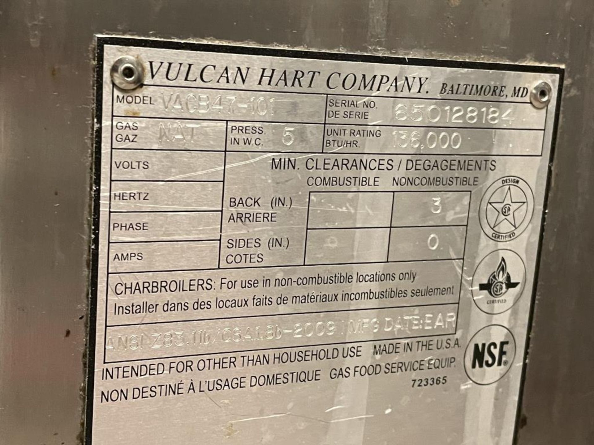 Vulcan 47" Charbroiler & Chef Base Refrigerator - Image 4 of 6