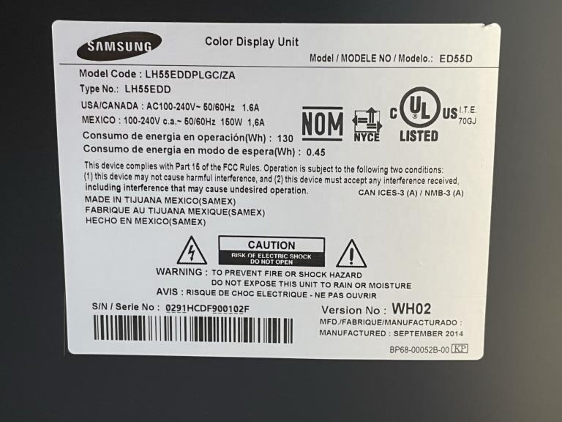 Samsung 55" Display & Ergotron Neo-Flex VHD Mobile Media Center - Image 3 of 9