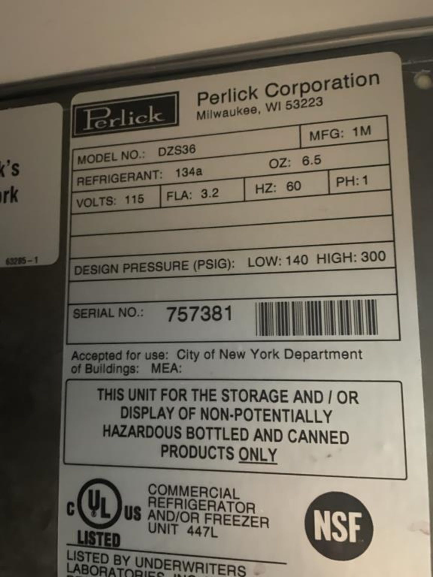 Perlick DZS36 S.S Pony Kegerator - Image 3 of 6