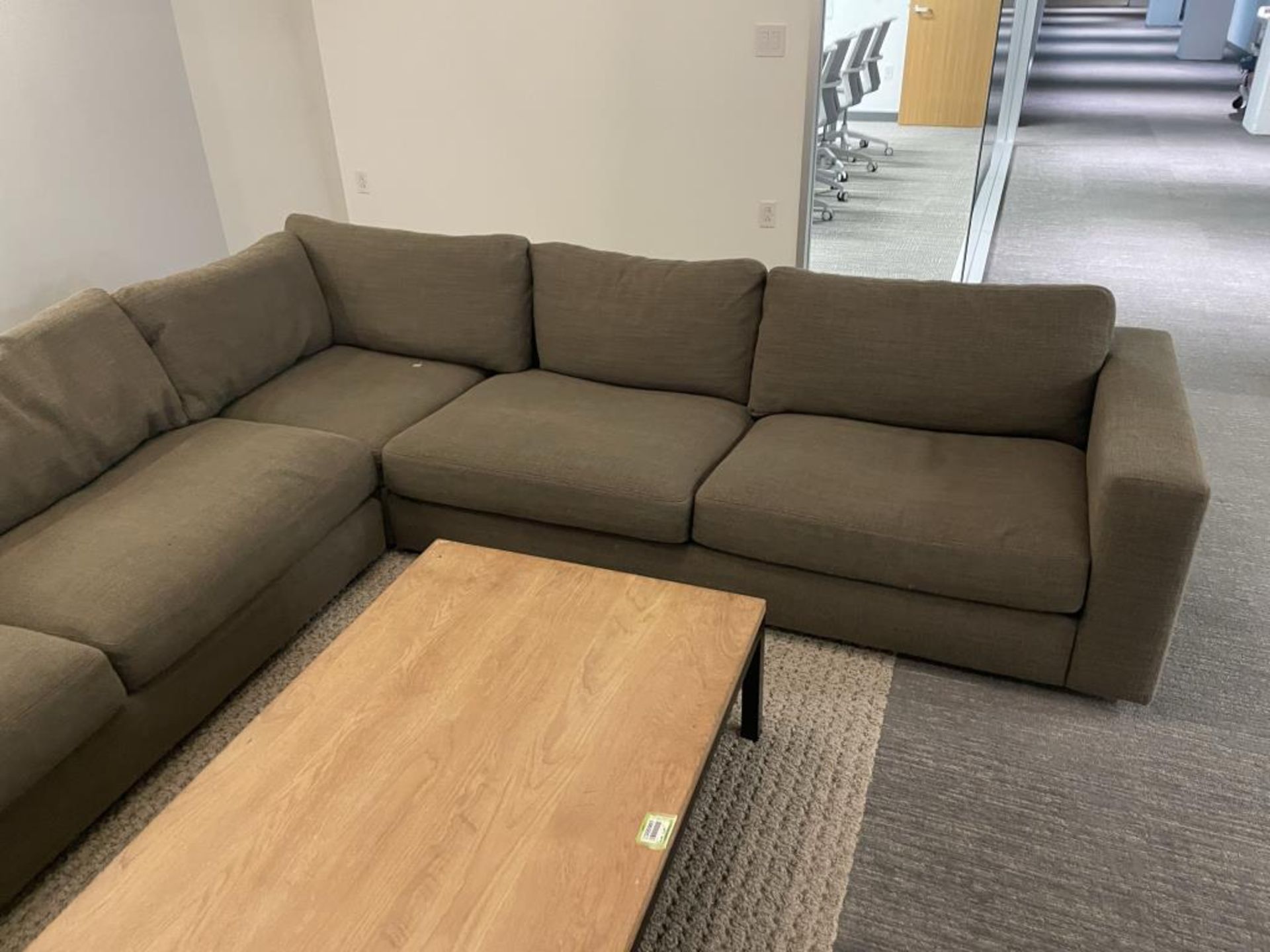 3-Sectional DWR L-Shape Couch w/ OHIO Coffee Table - Image 3 of 6