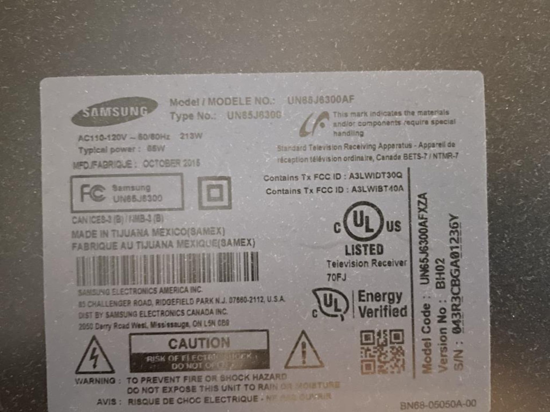 Samsung UN65J6300 65" 1080p Smart LED TV - Image 2 of 3