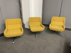 (3qty) Naughtone Hush Low Lounge Chair Yellow