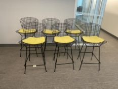 (6qty) Knoll Bertoia Stools Black