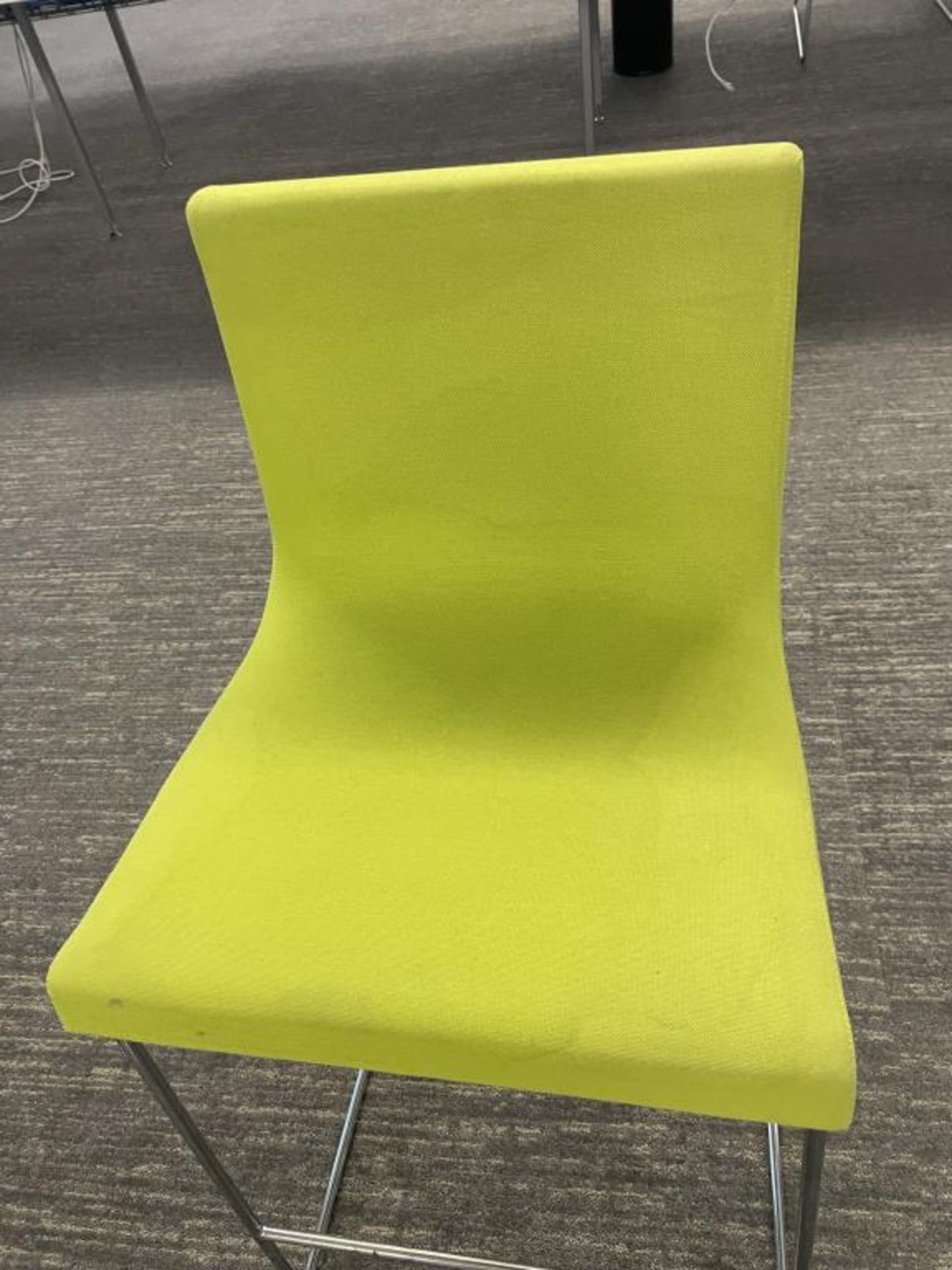 (12qty) Andreu World Lineal Comfort Stools Lime Green - Image 3 of 8