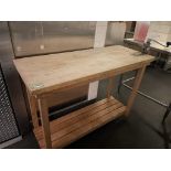 Maple Butcher Block Prep Table 48" x 20"