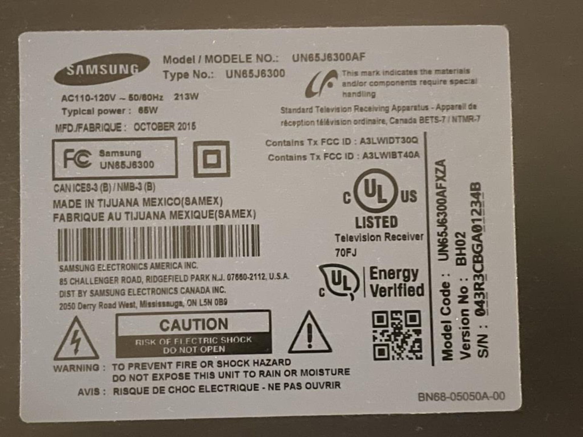 Samsung UN65J6300 65" 1080p Smart LED TV - Image 3 of 3