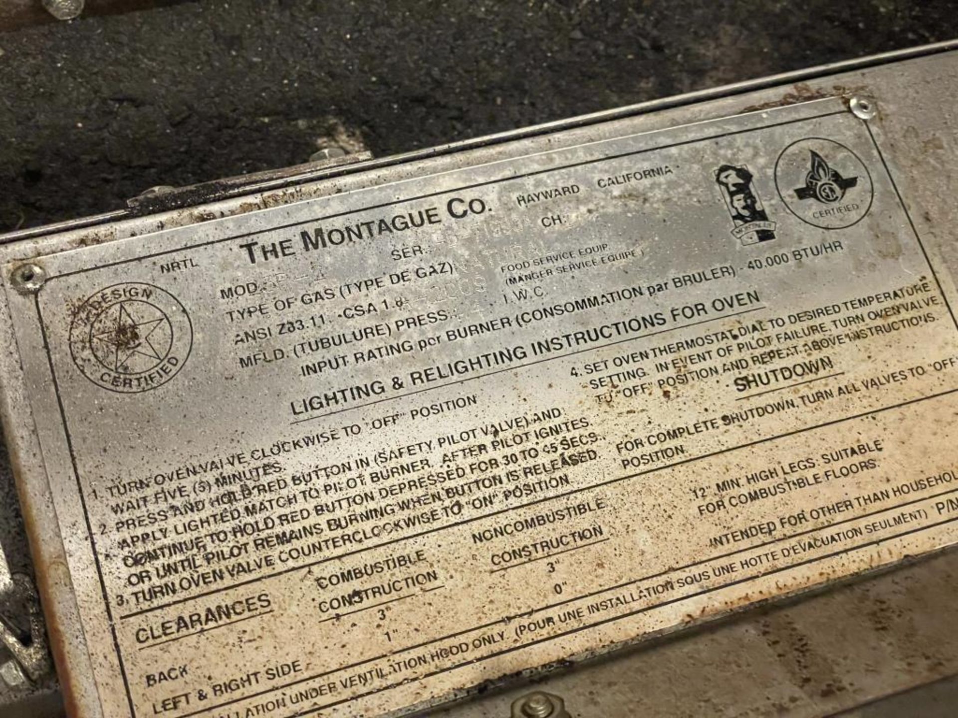 Montague 23P-2 Gas Deck-Type Pizza Bake Oven - Image 4 of 7