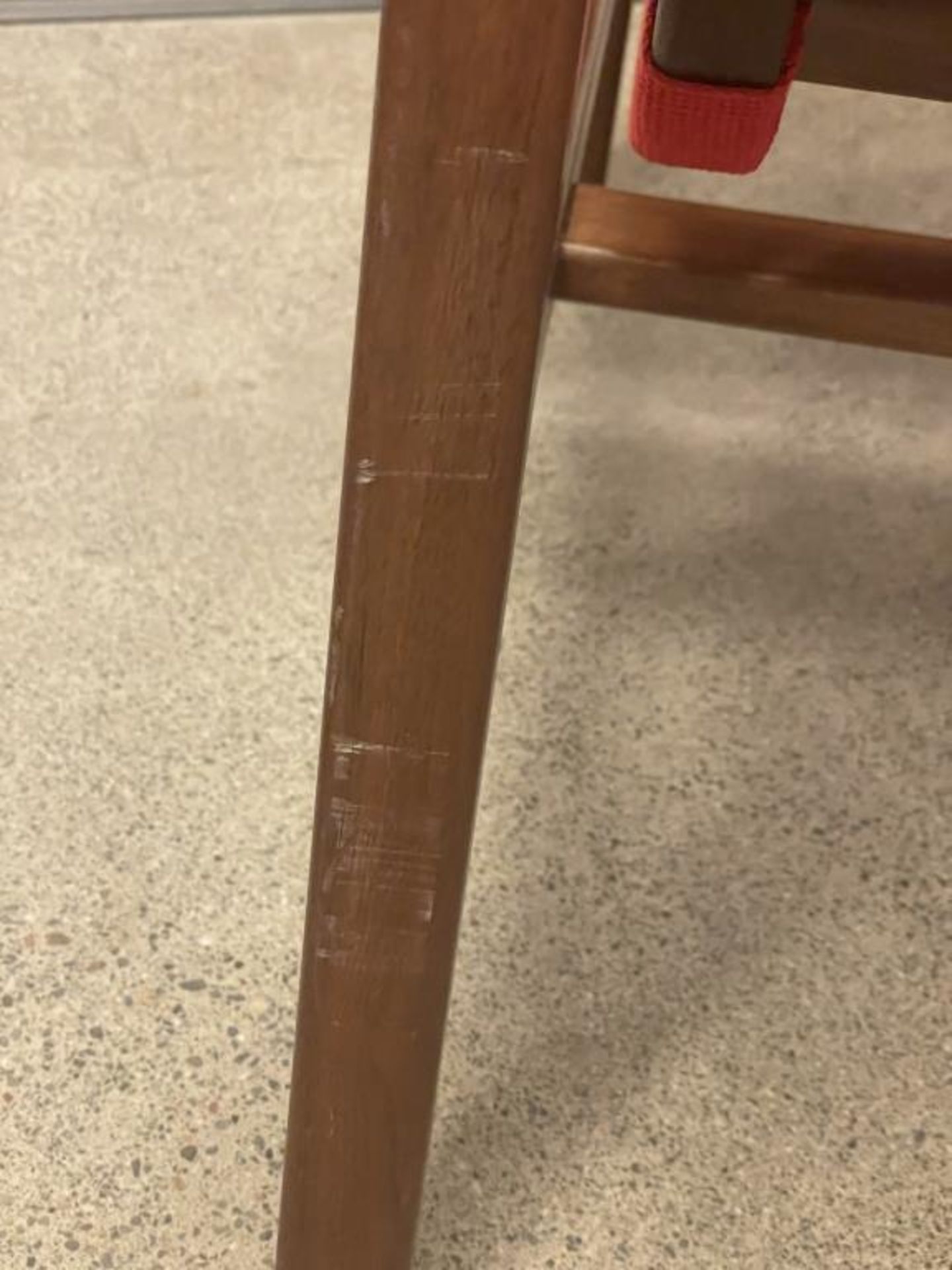 (2) Knoll Studio Risom Lounge Chair's Walnut/Red - Image 5 of 6