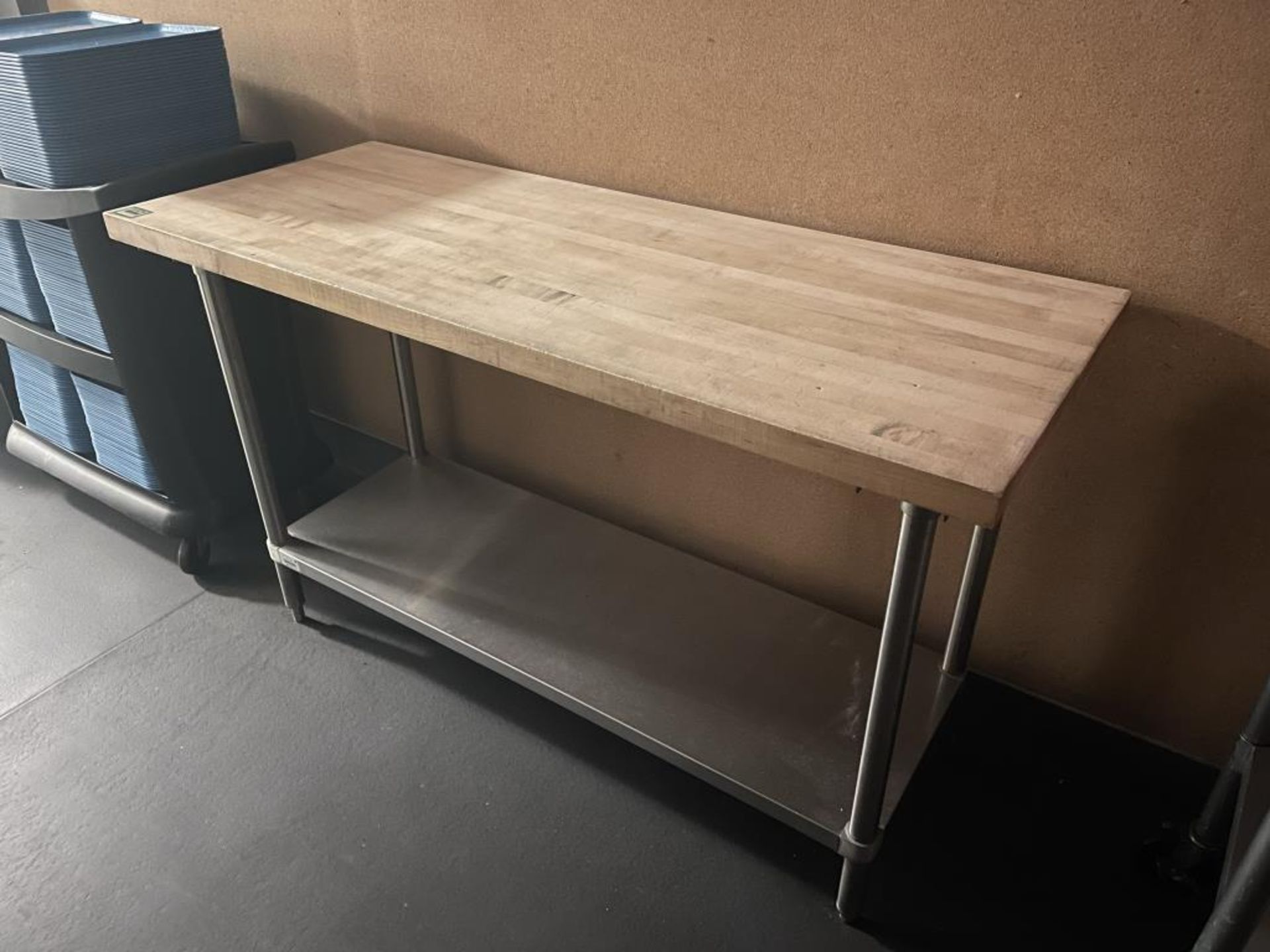 Maple Top Table w/ S.S Base 48"x24" - Image 2 of 3