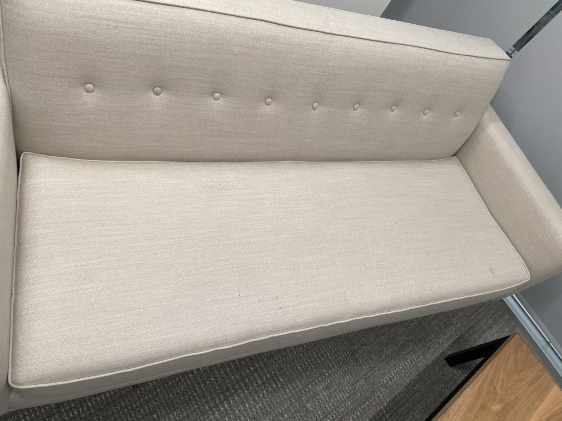 DWR Bantam Sofa Cream Fabric 73"x33" - Image 2 of 3