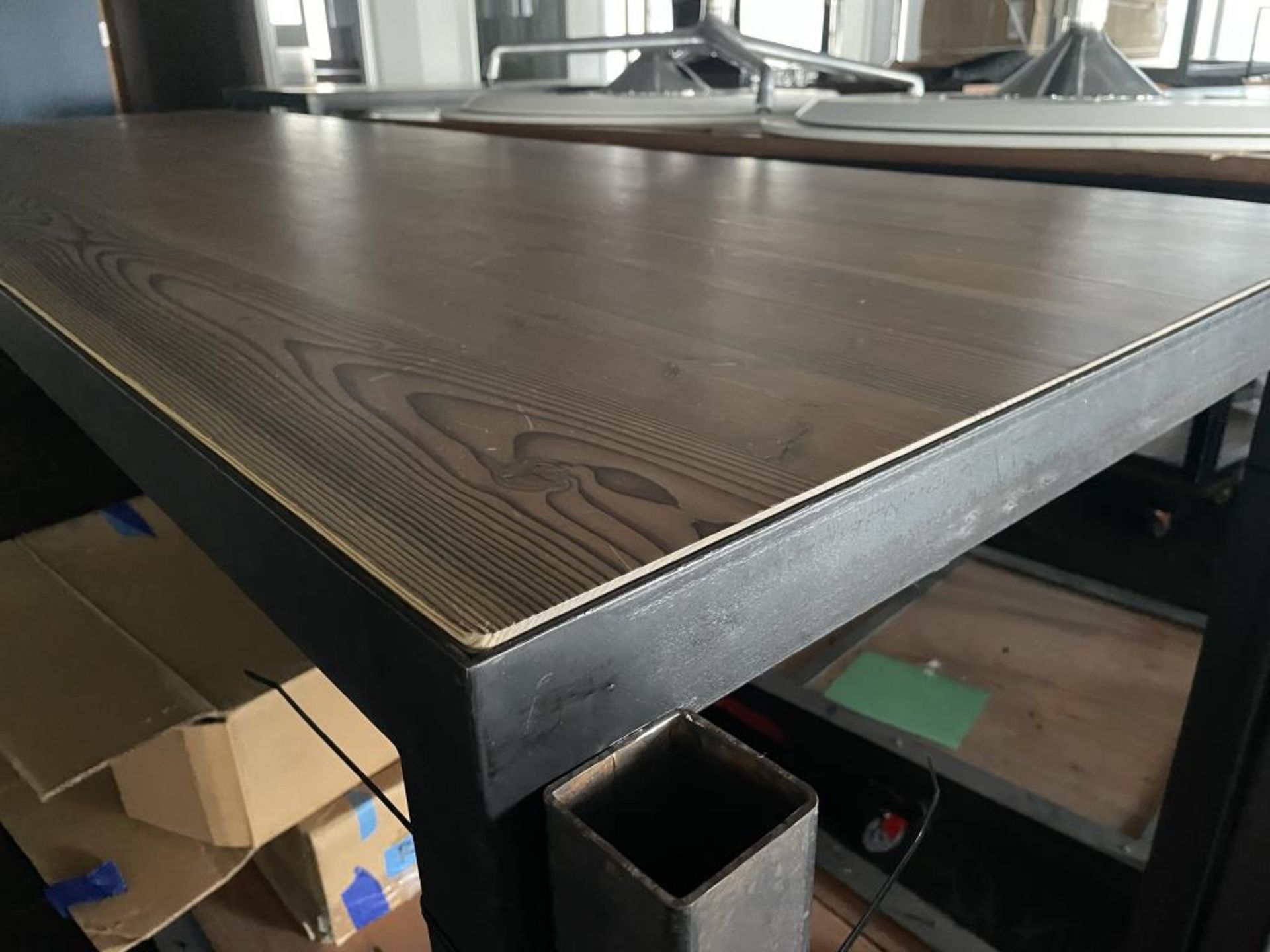 (4qty) Custom High Top Wood Tables 108"x36"x42" - Image 3 of 4
