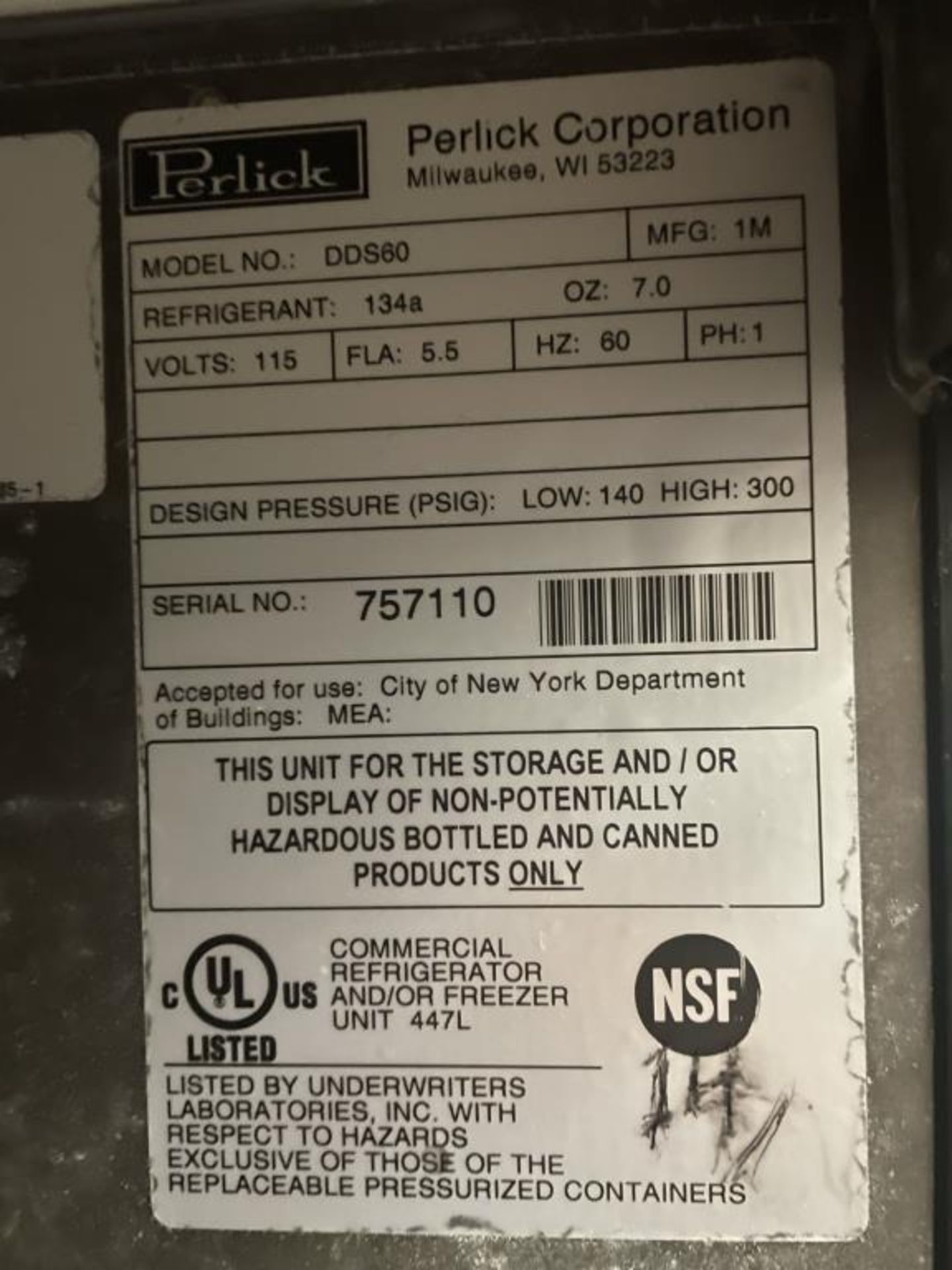 Perlick DDS60 S.S Pony Kegerator - Image 3 of 9