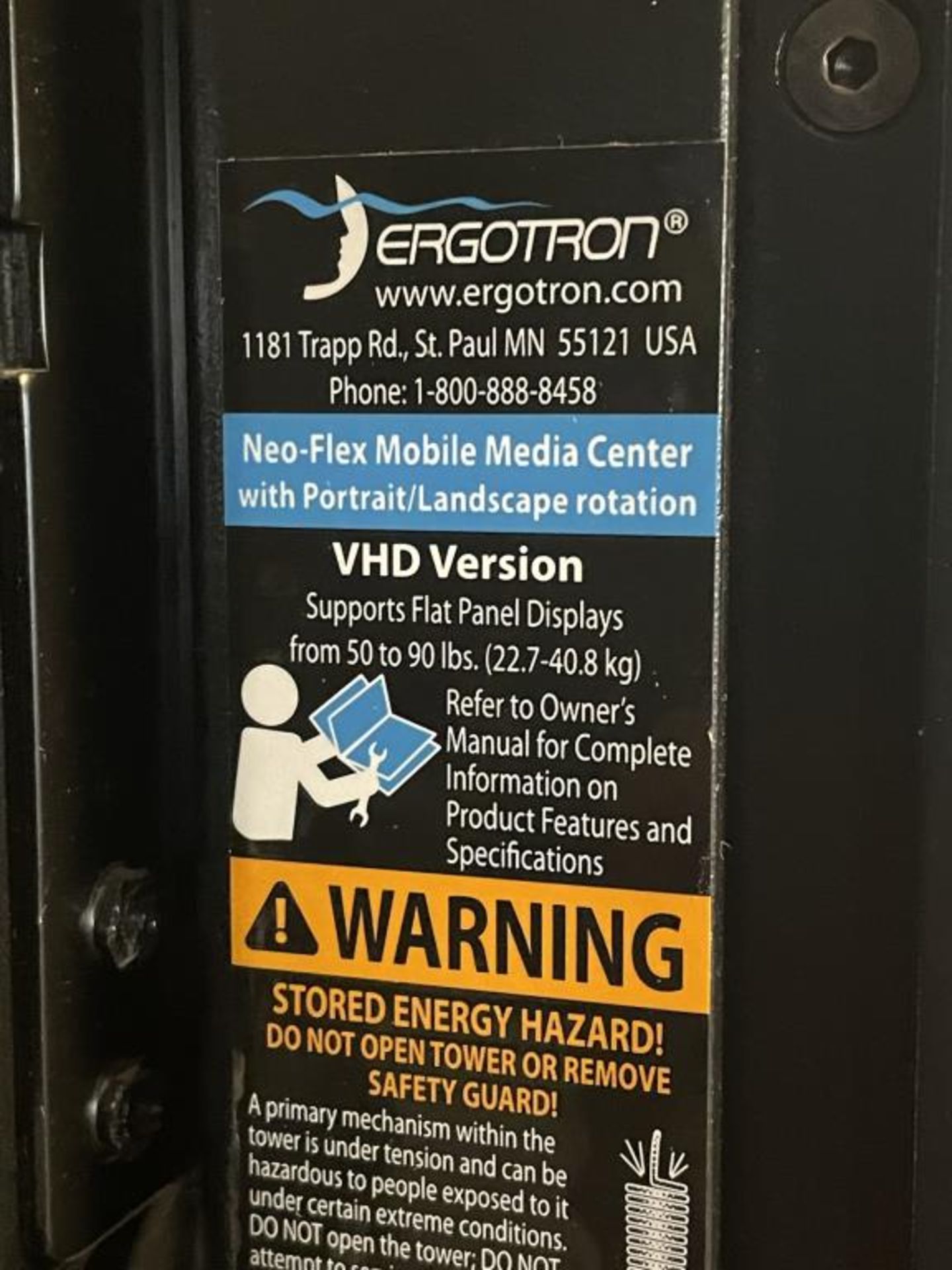 Samsung 55" Display & Ergotron Neo-Flex VHD Mobile Media Center - Image 7 of 9