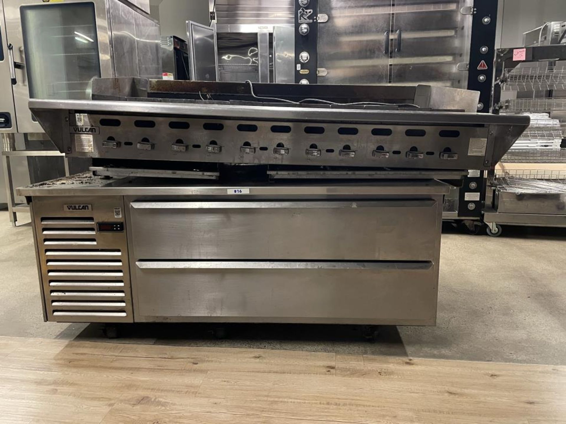 Vulcan 62" Charbroiler & Chef Base Refrigerator