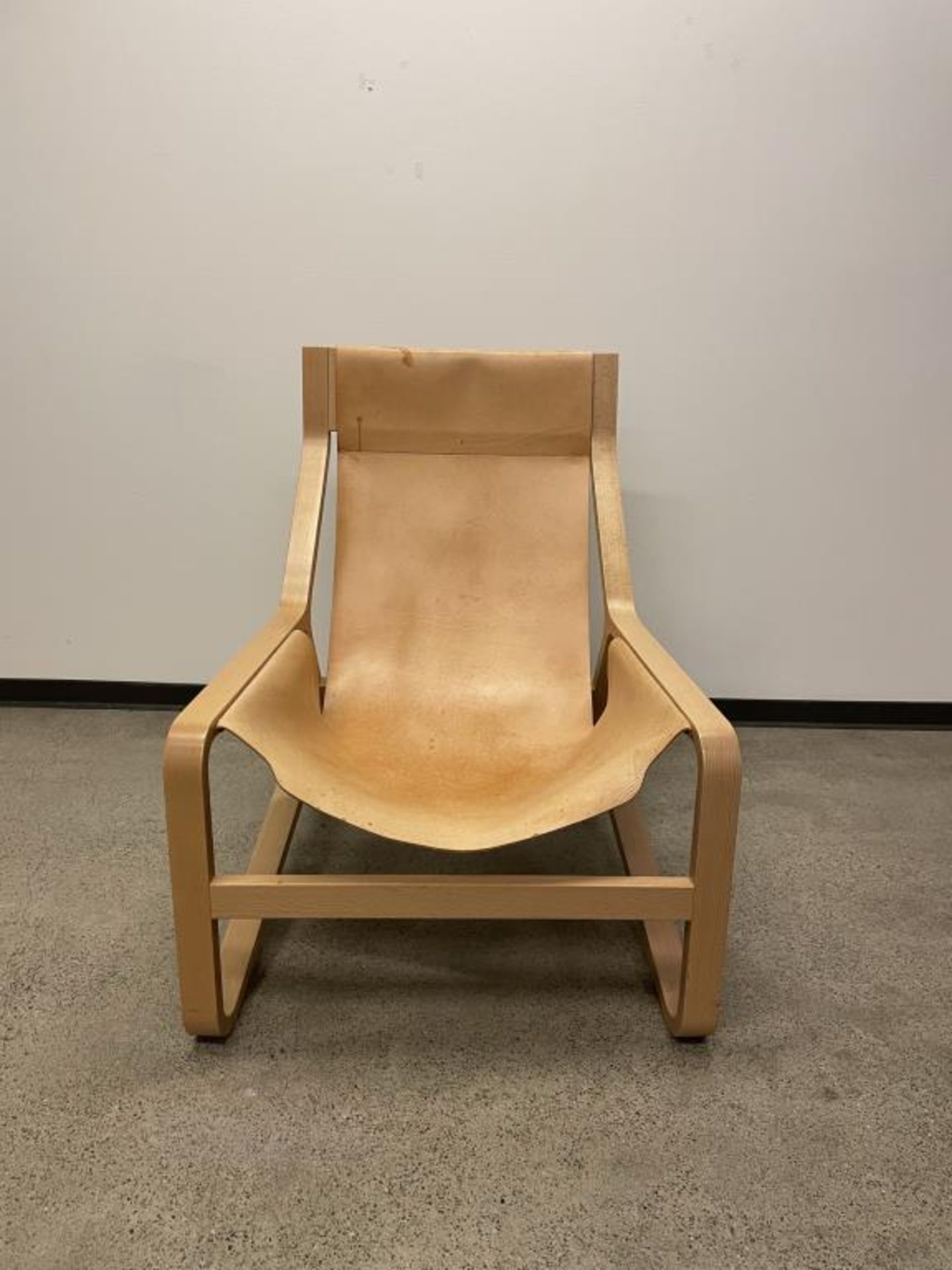 Blu Dot Leather Sling Toro Lounge Chair - Image 3 of 8