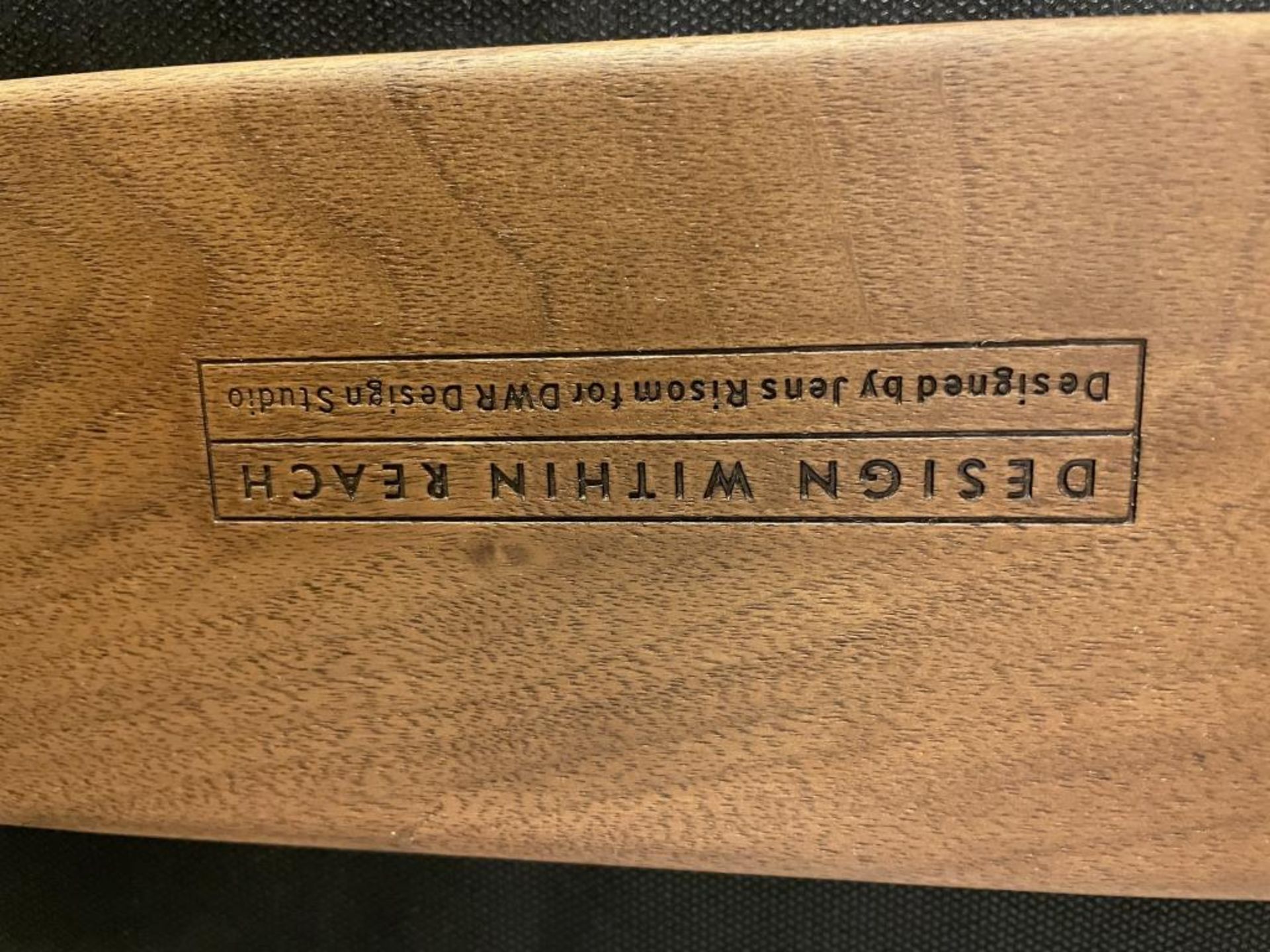 (2) DWR Risom Rocker Chair Walnut / Scarlet - Image 7 of 8