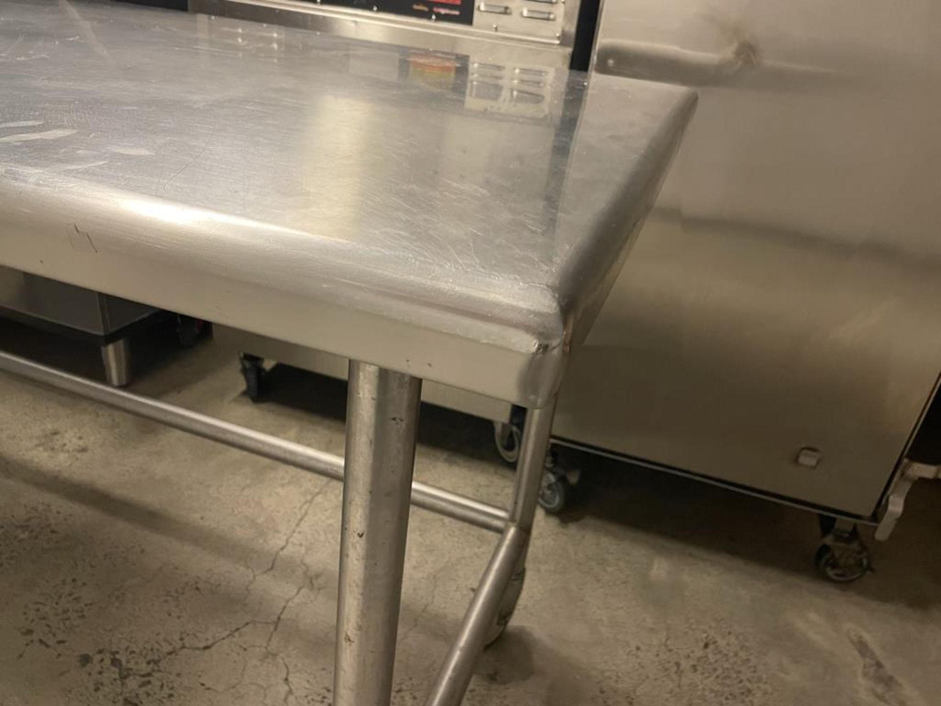S.S Table On Wheels 66"L x 30"D - Image 4 of 4