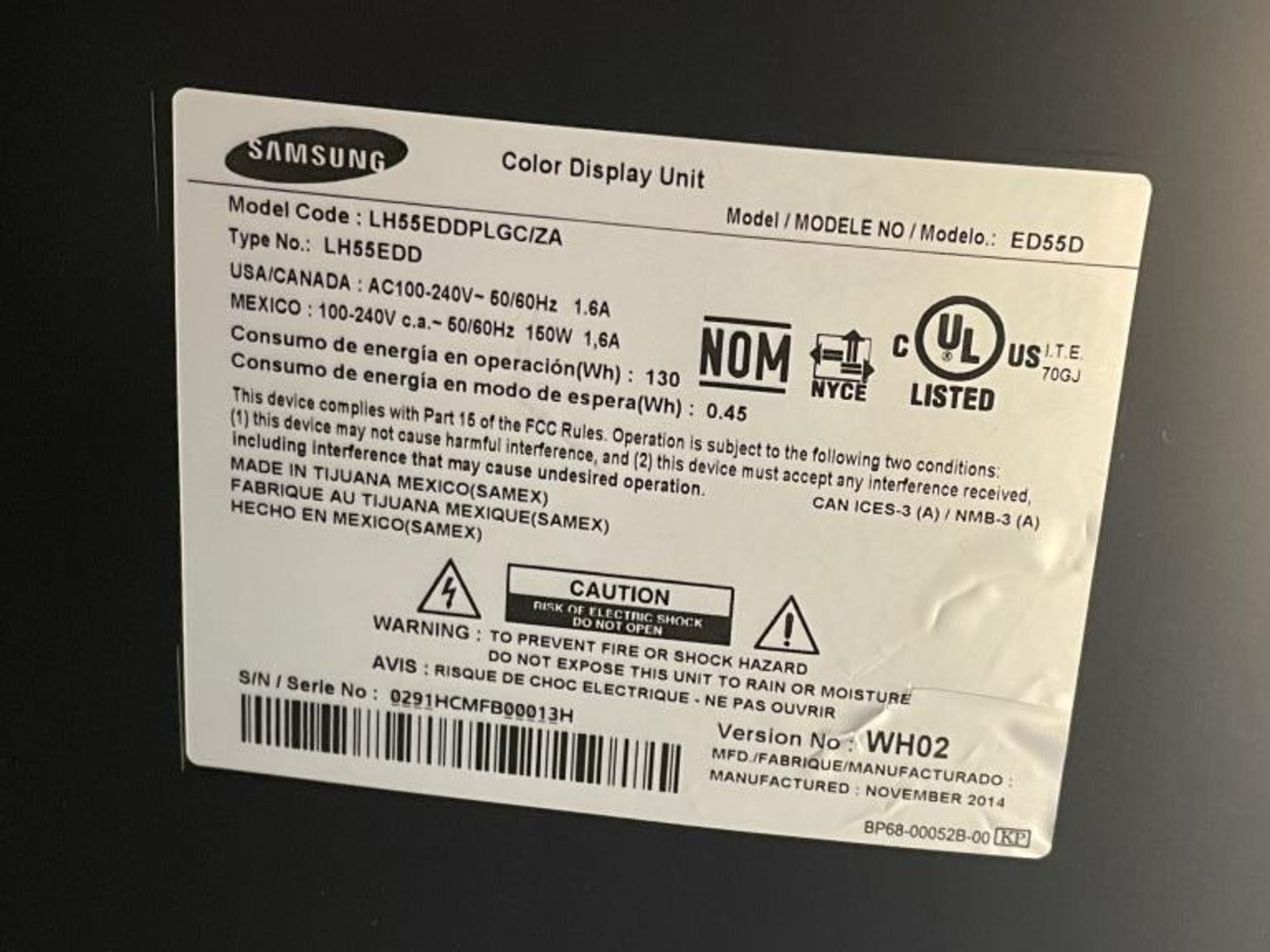 Samsung 55" Display & Ergotron Neo-Flex VHD Mobile Media Center - Image 3 of 9