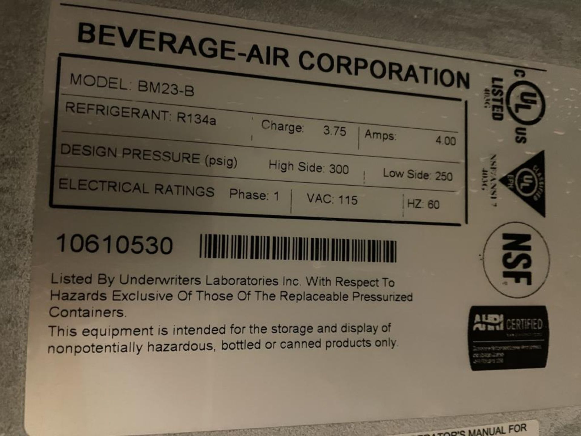Beverage-Air BM23-B Kegerator Beer Dispenser - Image 4 of 6