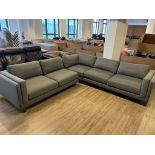 Room & Board 3pc (L) Sectional Dark Grey Couch 112"x112"