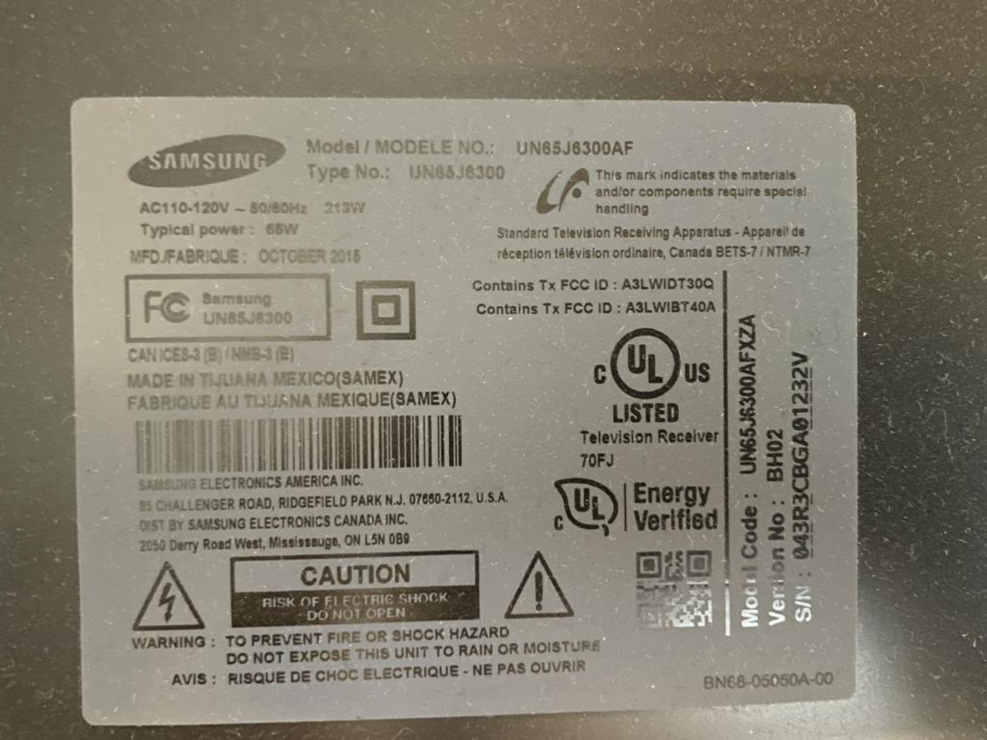 Samsung UN65J6300 65" 1080p Smart LED TV - Image 2 of 3