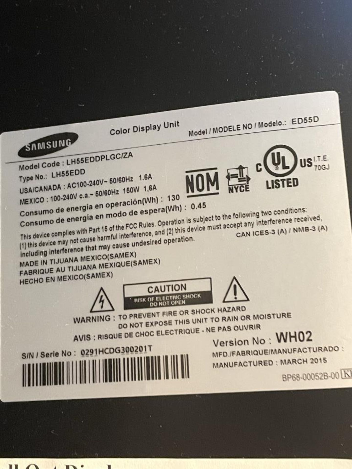 Samsung 55" Display & Ergotron Neo-Flex VHD Mobile Media Center - Image 3 of 9