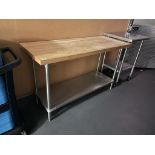 Maple Top Table w/ S.S Base 48"x24"