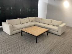 3-Sectional DWR L-Shape Couch w/ OHIO Coffee Table
