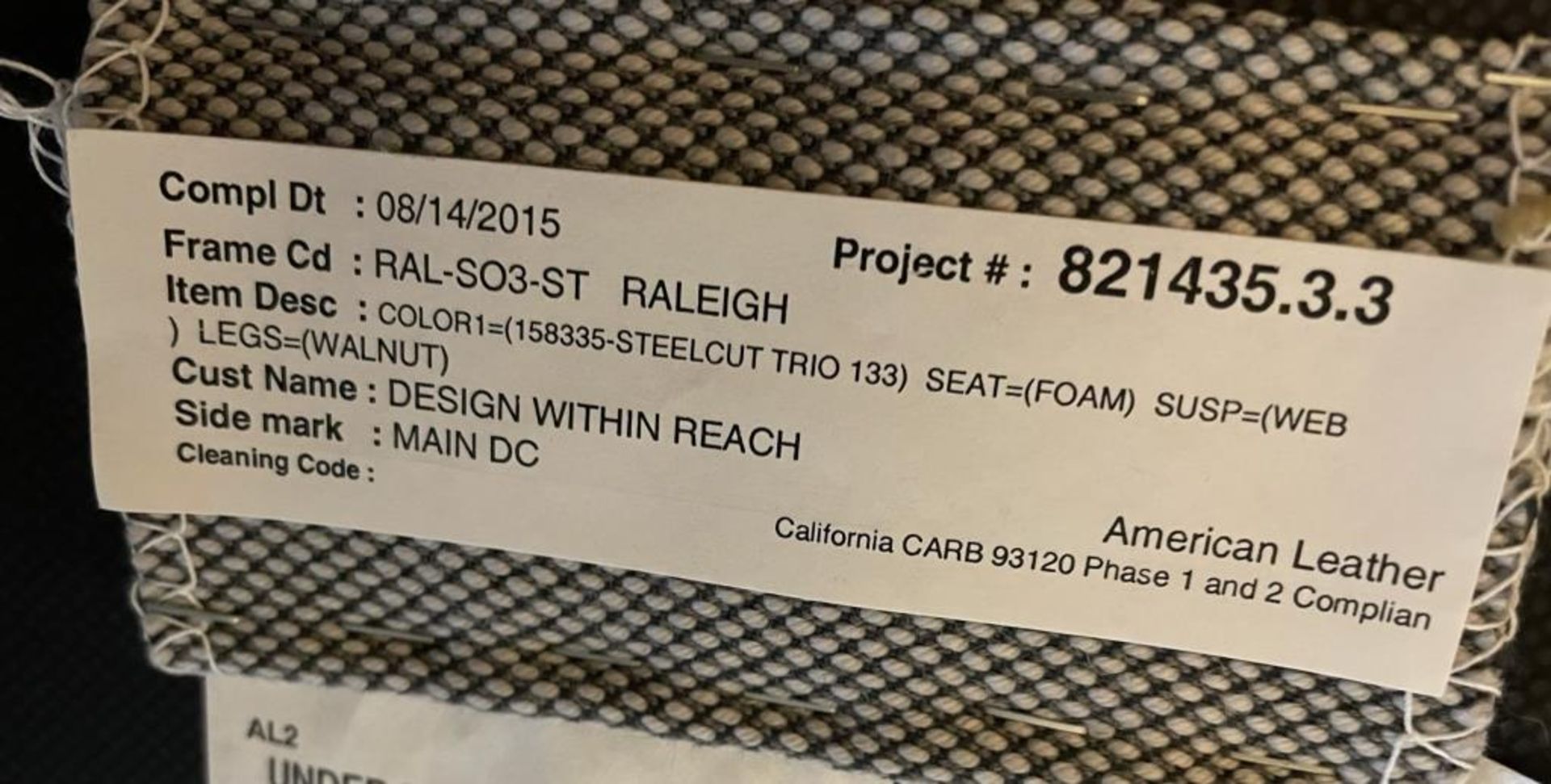 DWR Raleigh Sofa, Walnut Frame - Image 5 of 6