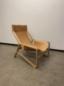 Blu Dot Leather Sling Toro Lounge Chair