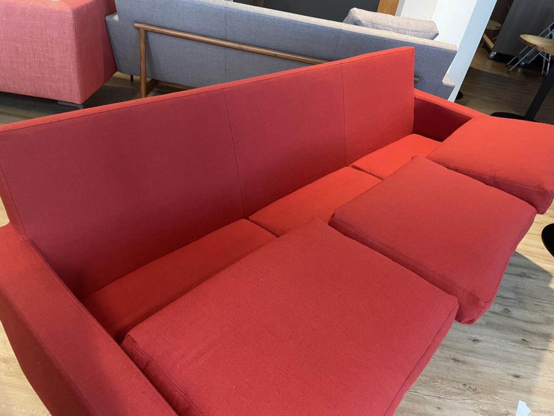 DWR Raleigh Sofa, Walnut Frame, Scarlet - Image 6 of 6