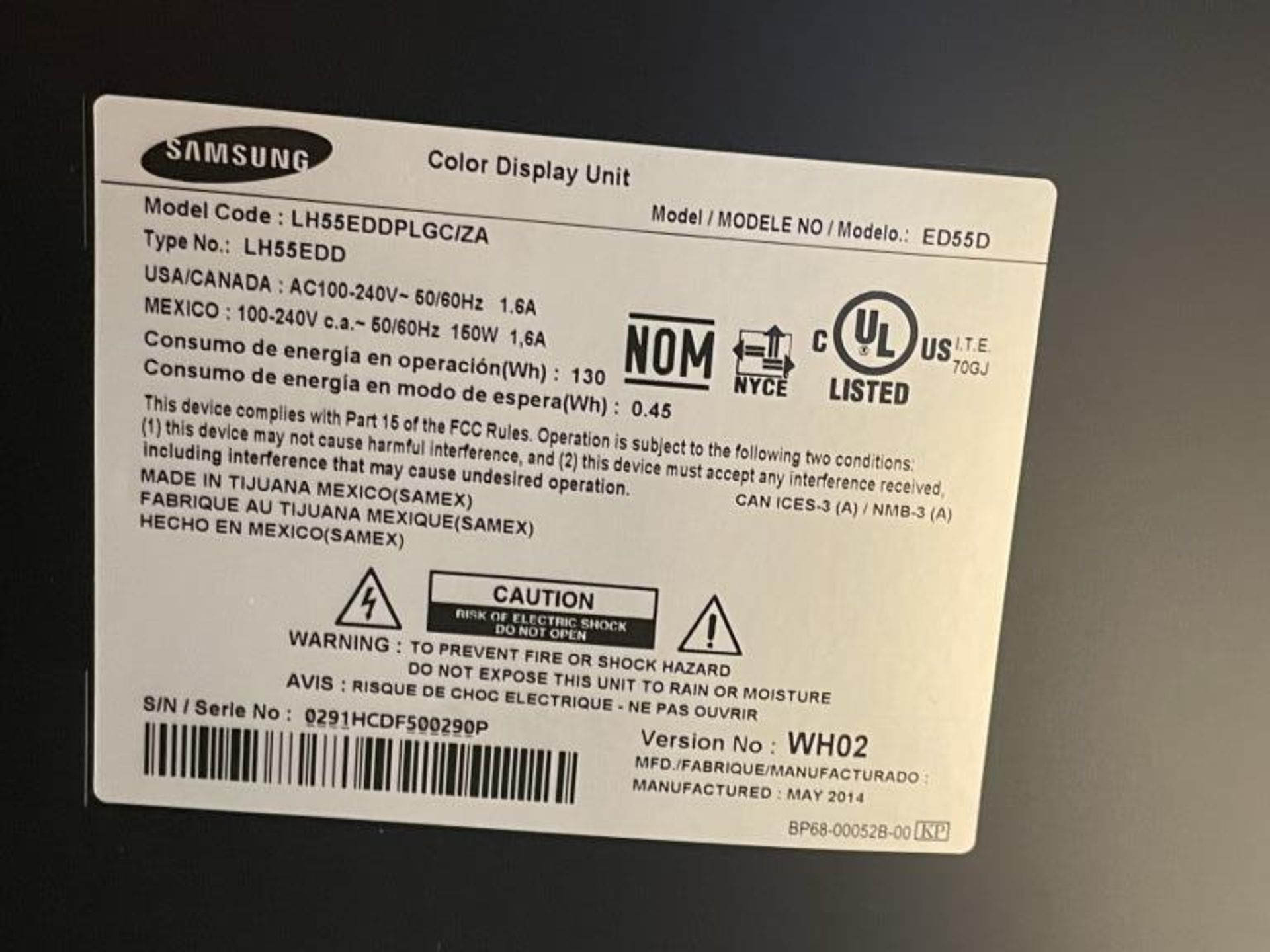 Samsung 55" Display & Ergotron Neo-Flex VHD Mobile Media Center - Image 3 of 9