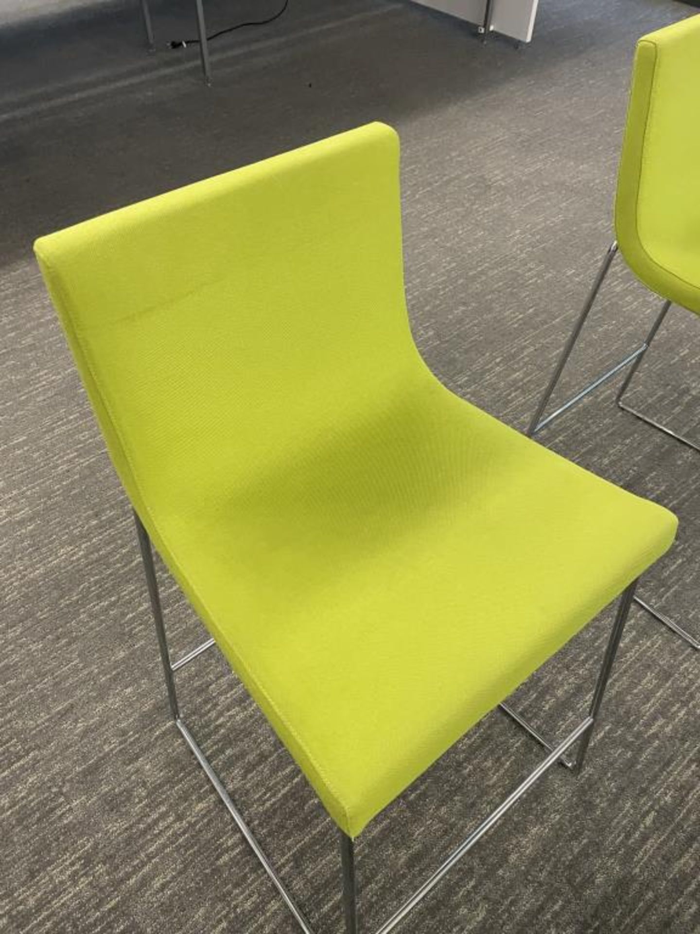 (12qty) Andreu World Lineal Comfort Stools Lime Green - Image 2 of 8