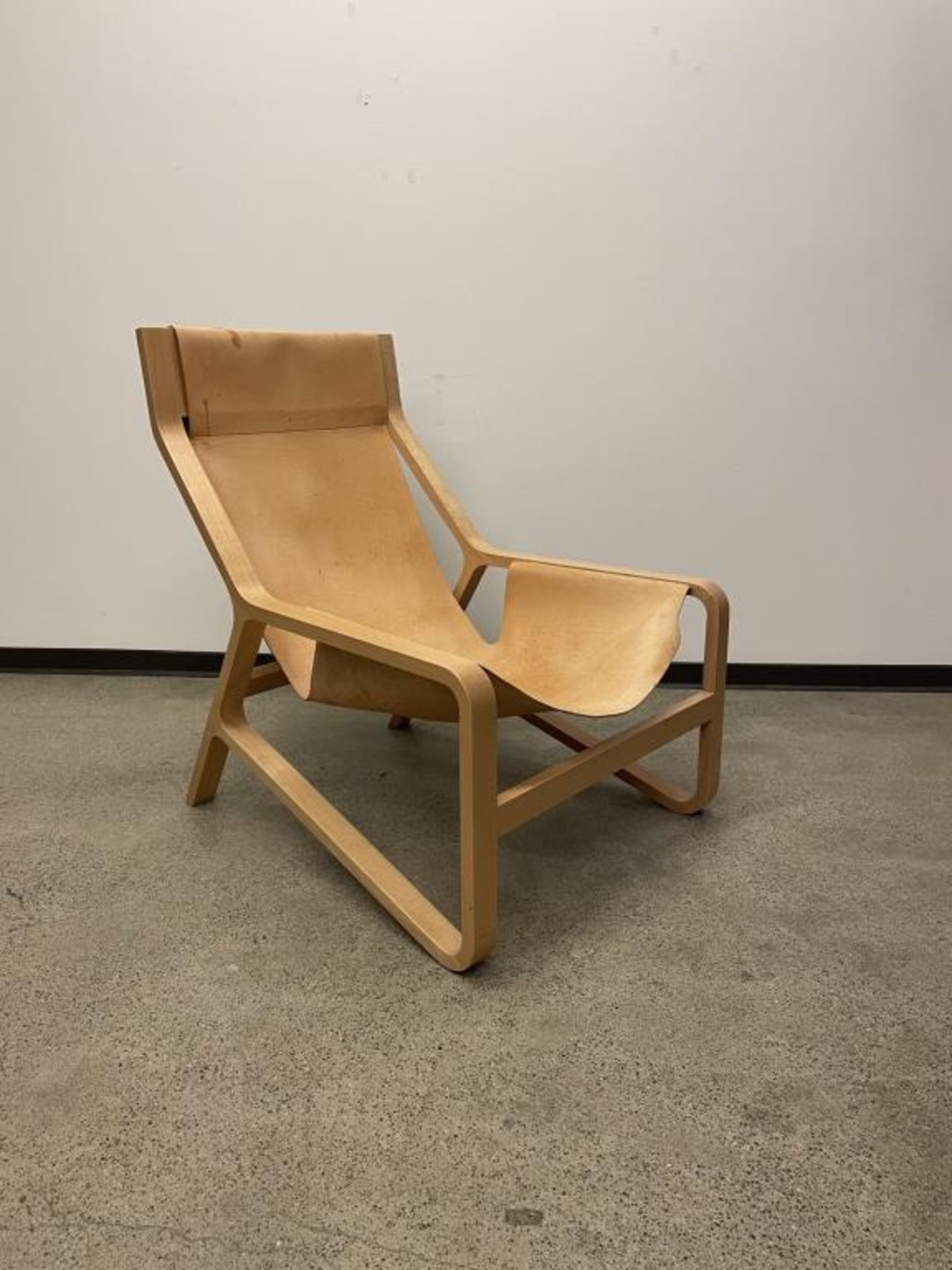 Blu Dot Leather Sling Toro Lounge Chair