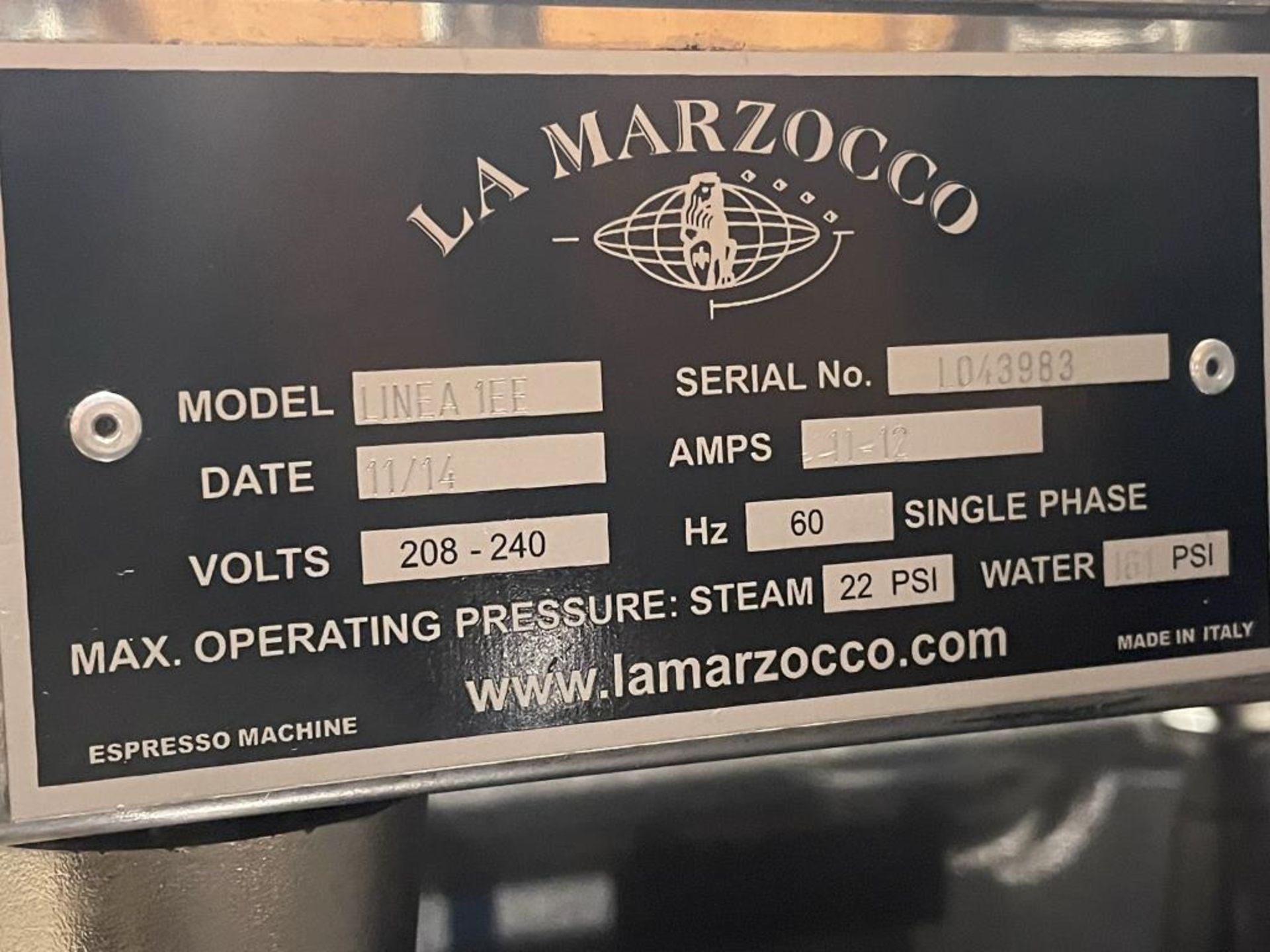 La Marzocco LINEA 1EE Semi-Auto Espresso Machine - Image 4 of 5