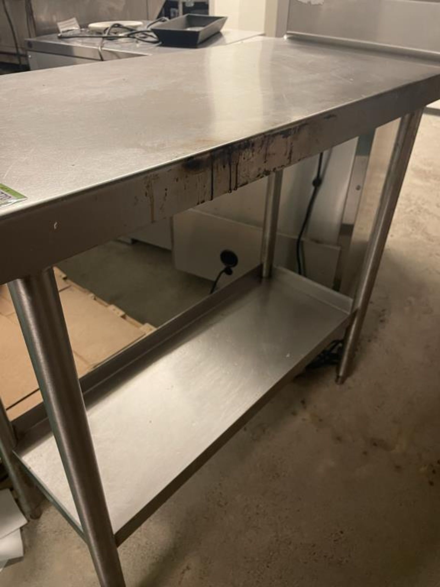 S.S Table w/ Back Splash 18"W x 42"D - Image 3 of 3