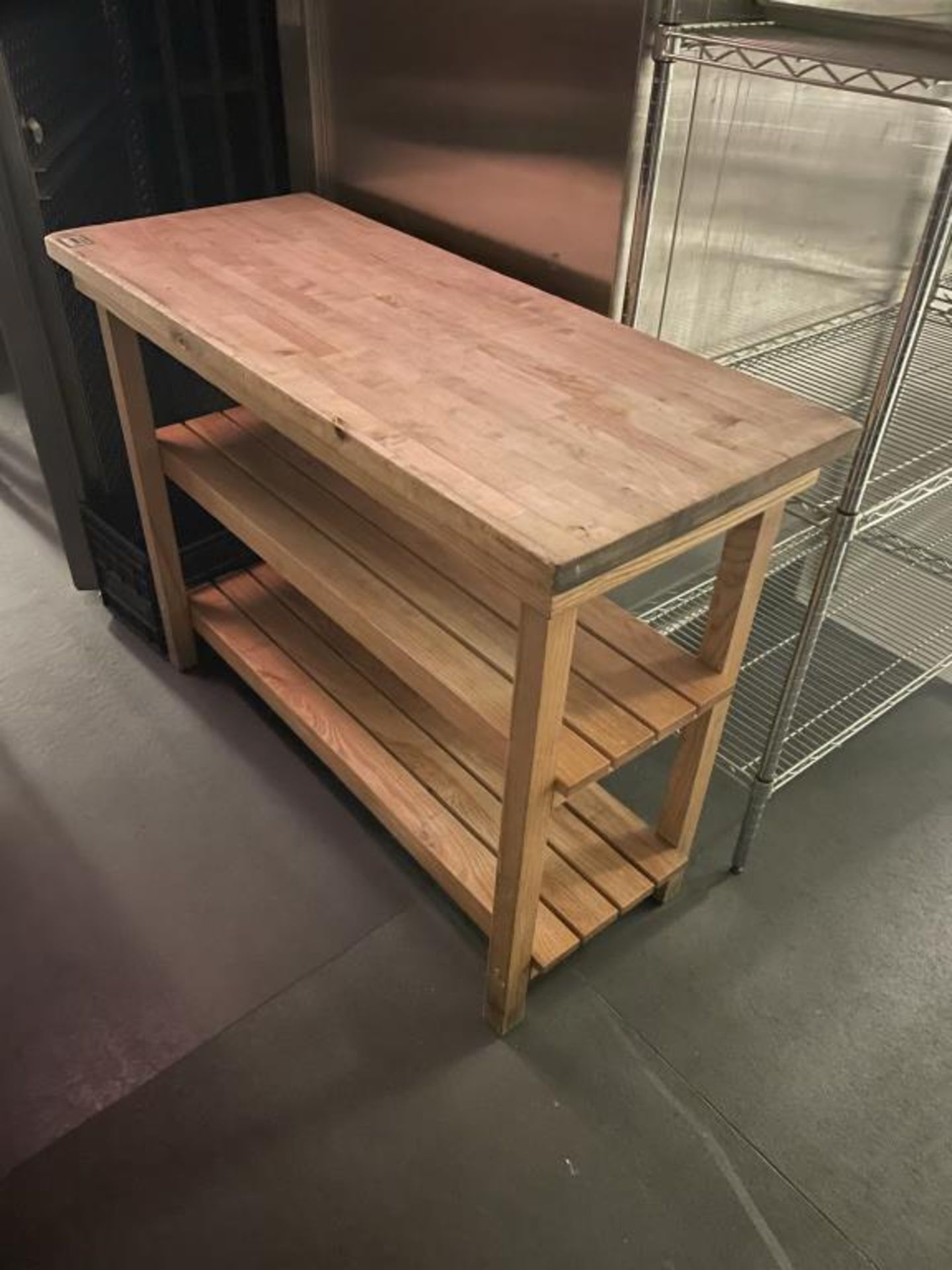 Maple Butcher Block Prep Table 48" x 20"