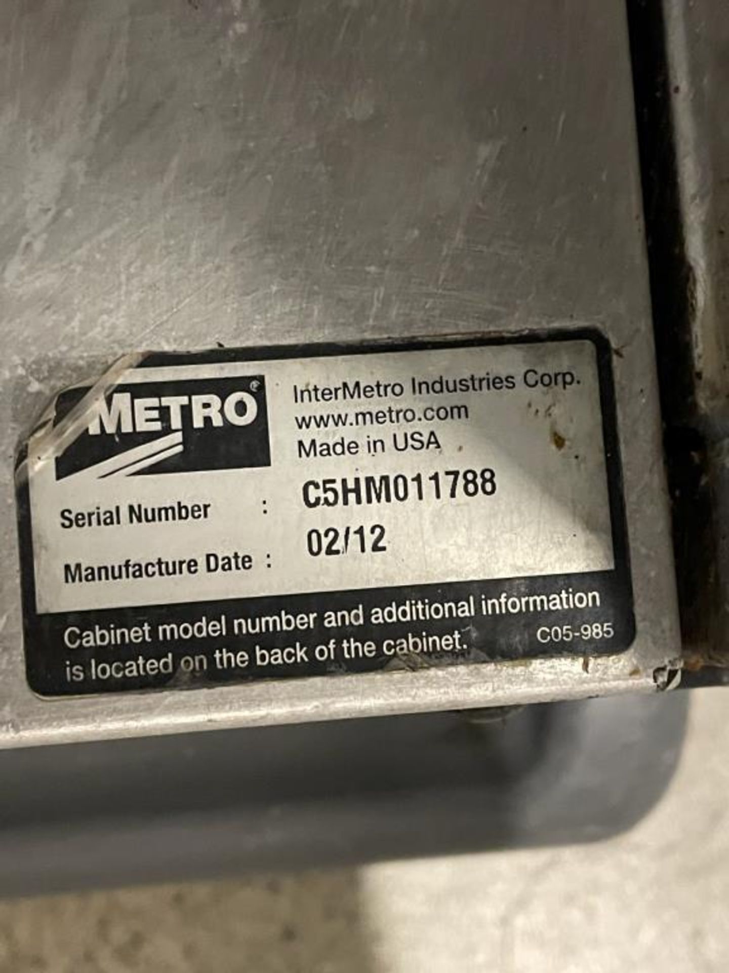 Metro C5 1 Series Holding Cabinet - Image 5 of 5