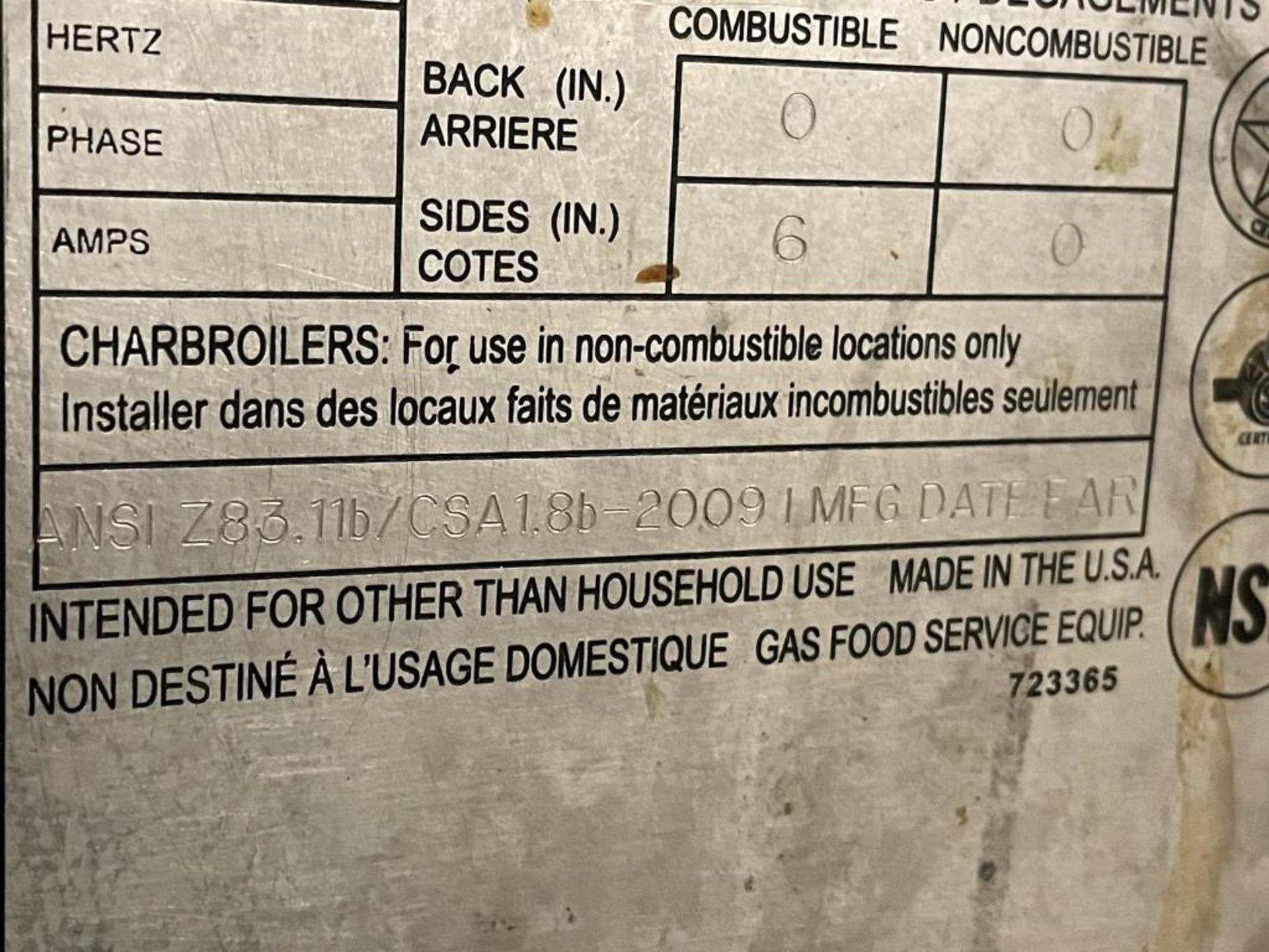 Vulcan 62" Charbroiler & Chef Base Refrigerator - Image 6 of 10